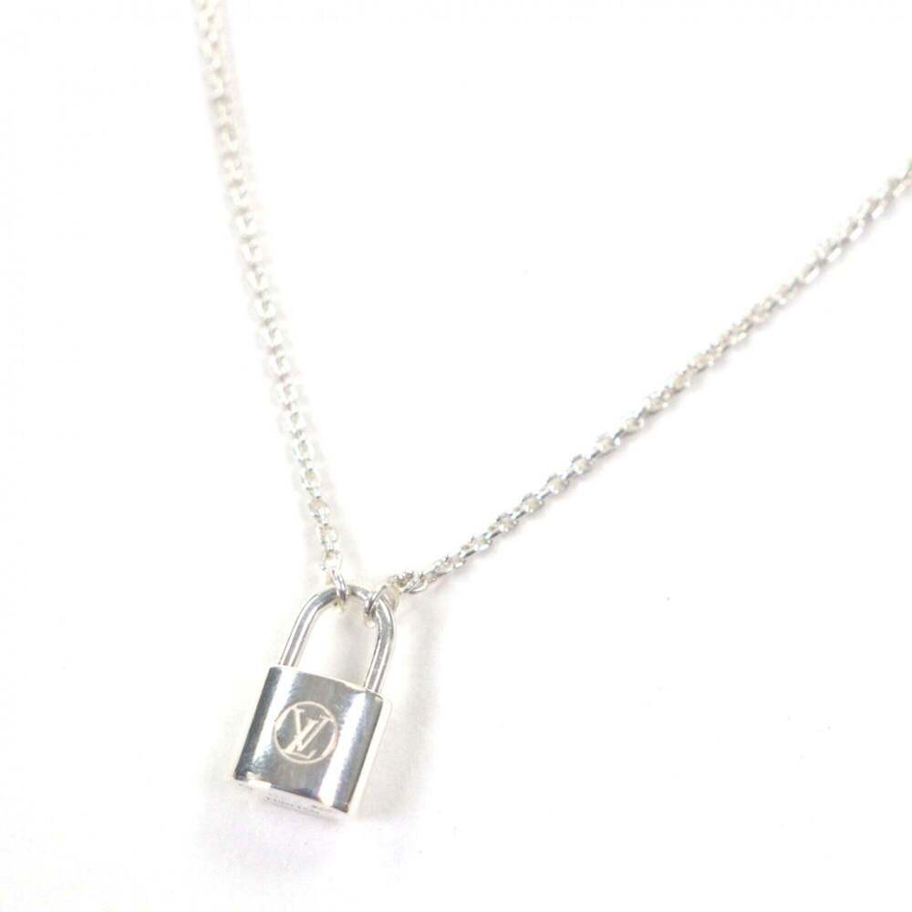 LOUIS VUITTON Silver Lockit Necklace - Picture 1 of 6